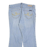 7 FOR ALL MANKIND Womens Light Blue Regular Fit Flared Denim W34 L28 Cotton