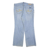 7 FOR ALL MANKIND Womens Light Blue Regular Fit Flared Denim W34 L28 Cotton