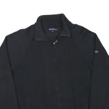 BEN SHERMAN Mens Black Zip Cotton Blend Jacket L Ribbed Plain Casual