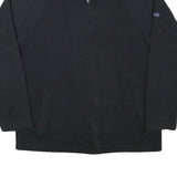 BEN SHERMAN Mens Black Zip Cotton Blend Jacket L Ribbed Plain Casual