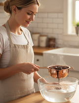 Anygleam Melting Pot 2Pcs Rose gold Chocolate Melt Cookware Kitchen Heating Container Milk Bowl Baking Tool Kitchenware