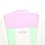 CANYON Womens Green & Pink White Jacket L Polyester Blend Colourblock Zip
