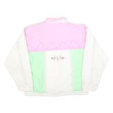 CANYON Womens Green & Pink White Jacket L Polyester Blend Colourblock Zip