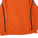 NAUTICA Womens Orange & Black Zip Jacket L Polyester Blend Outdoors Lightweight