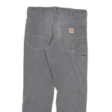 CARHARTT Mens Cotton Blend Grey Relaxed Fit Straight Trousers W30 L27 Workwear