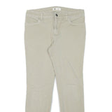 DICKIES Womens Slim Beige Cotton Blend Trousers W29 L28 Zip Closure Classic Fit