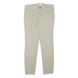 DICKIES Womens Slim Beige Cotton Blend Trousers W29 L28 Zip Closure Classic Fit