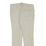 DICKIES Womens Slim Beige Cotton Blend Trousers W29 L28 Zip Closure Classic Fit