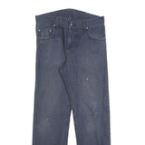 CARHARTT Mens Cotton Blend Blue Relaxed Straight Trousers W33 L30 Workwear