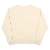 FILA Womens Cream Sweatshirt M Crew Neck Cotton Blend Pullover Casual
