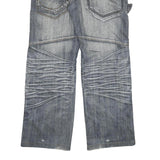 EIGHTMUN Mens Regular Blue Denim Light Jeans W34 L29 Cargo Zip Pockets