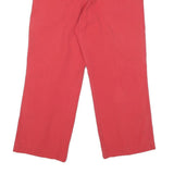 TOMMY JEANS Mens Cotton Blend Red Regular Straight Trousers W30 L25 Casual