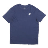 NIKE Mens Blue Logo Graphic T-Shirt M Short Sleeve Crew Neck Casual