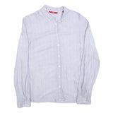 S OLIVER Womens Blue Shirt S Cotton Blend Button Down Casual Long Sleeve
