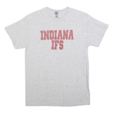 GILDAN Mens Grey Indiana IFS Graphic T-Shirt M Short Sleeve Crew Neck Casual