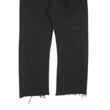 LEVI'S 501 Womens Regular Black Denim Raw Hem W36 L27 Button Fly Classic Jeans