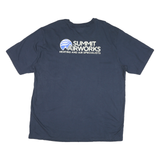 CARHARTT Mens Navy Blue Graphic T-Shirt 2XL Short Sleeve Crew Neck Pocket