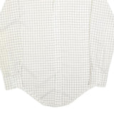 GOLDEN AWARD Mens White & Black Checked Long Sleeve Shirt M Classic Fit Cotton