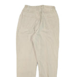 LL BEAN Womens Jeans Beige Relaxed Straight Denim Raw W26 L31 Elastic Waistband