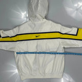 Sportswear Nike Striped Windbreaker - Small White Polyester