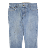 CARHARTT Mens Cotton Blend Blue Regular Straight Trousers W36 L30 Classic