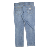 CARHARTT Mens Cotton Blend Blue Regular Straight Trousers W36 L30 Classic