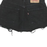 LEVI'S Womens Black Denim Cut-Off Shorts M W29 Distressed Casual