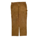 Carhartt Double Knee Carpenter Pants - 36W 32L Brown Cotton