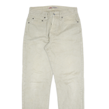 TEDDY SMITH Mens Jeans Beige Regular Straight Denim Light Wash Cotton W30 L33