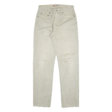 TEDDY SMITH Mens Jeans Beige Regular Straight Denim Light Wash Cotton W30 L33