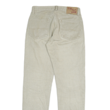 TEDDY SMITH Mens Jeans Beige Regular Straight Denim Light Wash Cotton W30 L33