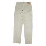 TEDDY SMITH Mens Jeans Beige Regular Straight Denim Light Wash Cotton W30 L33