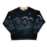 Unbranded Graphic Sweatshirt - Medium Black Cotton