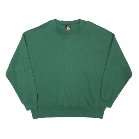 USA Mens Green Crew Neck XL Cotton Blend Sweatshirt Pullover Casual