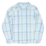 COLUMBIA Womens Blue & Yellow Check Shirt L Lightweight Long Sleeve Outdoor