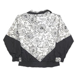 LAVON Womens Black & White Printed Zip Jacket M Polyester Lightweight Casual