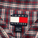 Tommy Hilfiger Checked Shirt - 2XL Burgundy Cotton