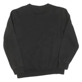 PUMA Womens Black Cotton Crew Neck Sweatshirt S Logo Print Casual Pullover