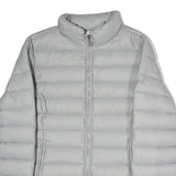 WOOLRICH Womens Grey Lightweight Puffer Jacket L Polyester Zip Closure Casual