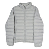 WOOLRICH Womens Grey Lightweight Puffer Jacket L Polyester Zip Closure Casual