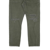 LEVI'S 501CT Womens Jeans Green Regular Straight Denim W31 L27 Button Closure