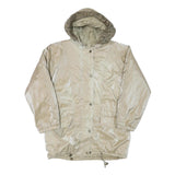 KARIZMA Womens Beige Polyester Blend Hooded Jacket M Zip Plain Casual Outerwear