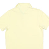 TOMMY HILFIGER Mens Yellow Short Sleeve Plain Polo Shirt M Cotton Blend Casual