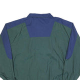 PRO SPIRIT Mens Green & Blue Nylon Zip Track Jacket XL Plain Casual Lightweight