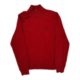 Polo By Ralph Lauren 1/4 Zip - Large Red Cotton
