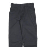 DICKIES Mens Cotton Blend Black Regular Straight Trousers W34 L32 Workwear