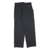 DICKIES Mens Cotton Blend Black Regular Straight Trousers W34 L32 Workwear