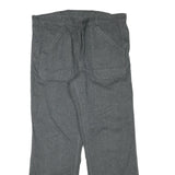 MARSUM Mens Cotton Blend Grey Regular Fit Button Closure Trousers W40 L32