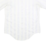 ARROW Mens White Polyester Blend Shirt Kent M Classic Button Long Sleeve