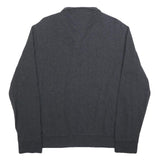 POLO RALPH LAUREN Mens Grey Cotton Blend Jumper Pullover Crew Neck M Casual